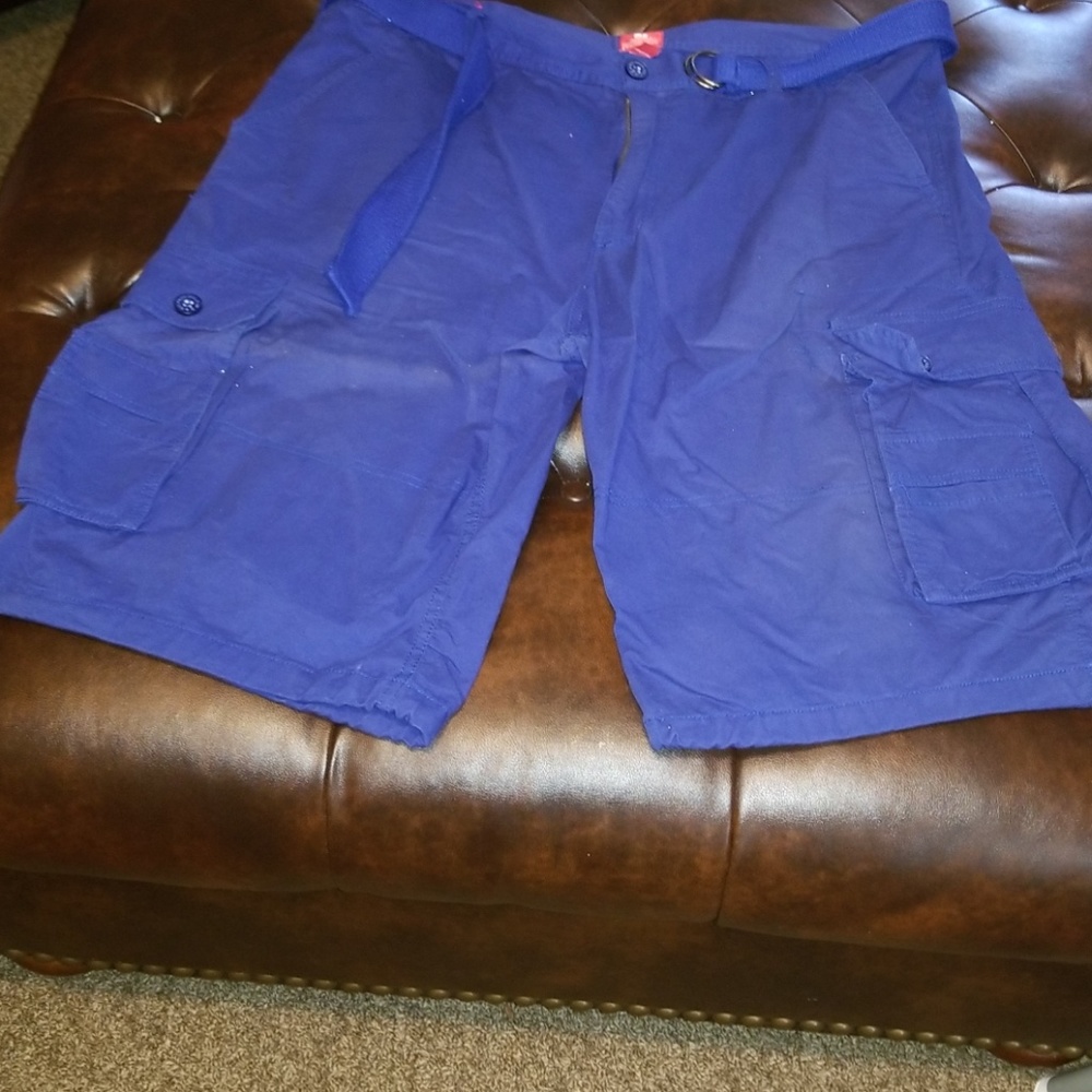 Blue cargo shorts